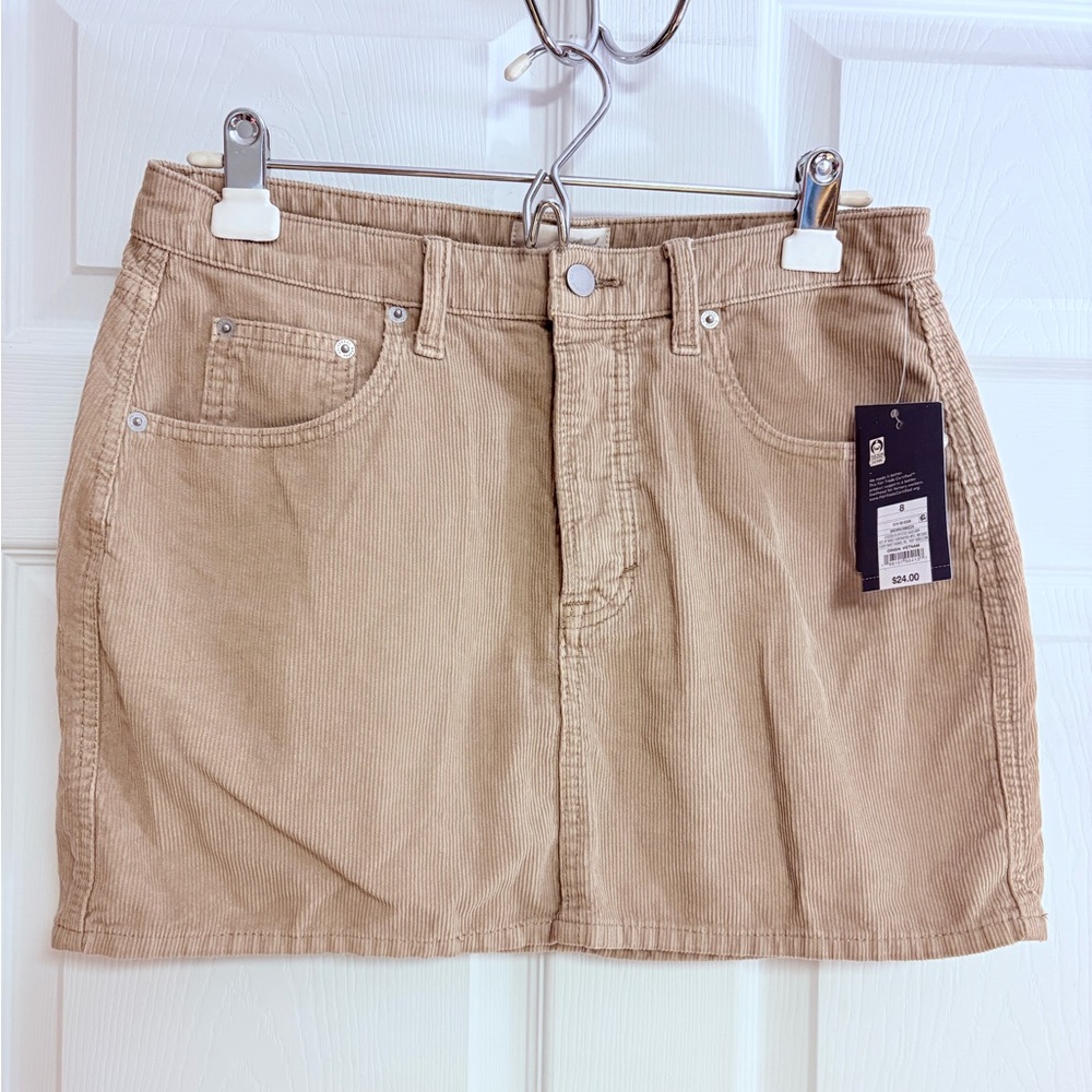Universal Thread Beige Corduroy Mini Skirt